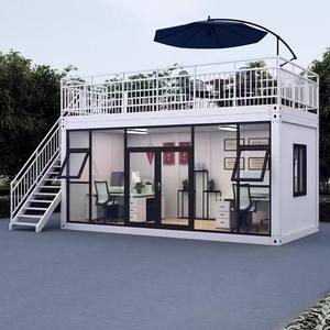 Maison préfabriquée modulaire en conteneur, cabine en acier pliable pour logements commerciaux, stations balnéaires en plein air, abris d'urgence et bureaux de chantier - Product Image 2