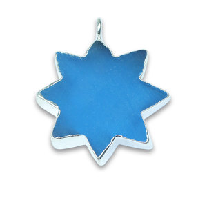 Monalisa Stone Hand Carved Gum Flower <b>Star</b> Moon Shape Crystal Min Jewelry Pendants & Charms <b>Necklace</b> - Product Image 2