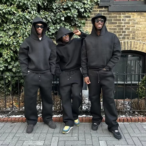 Conjunto de Sudadera con Capucha y Pantalones Deportivos Holgados de Dos Piezas para Hombre, de Invierno, Personalizado, de Algodón 100% Resistente, Antiolor - Product Image 2