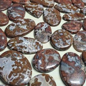 Amazing High AAA Grade Natural Mix Size Indonesian <b>Green</b> <b>Moss</b> Agate Loose Cabochon Third Party Certified for Healing Jewelry - Product Image 1