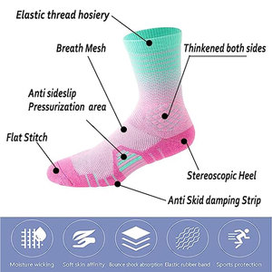 Custom Logo Crew <b>Socks</b> Solid <b>Color</b> Popular Rainbow Design Wholesale <b>Men</b> Ankle and Casual Wrestling <b>Socks</b> - Product Image 2