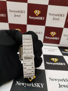 Nouveau design Hiphop personnalisé en acier inoxydable mouvement automatique buste vers le bas entièrement glacé montres Moissanite pour hommes femmes - Product Image 5