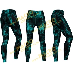 Pantalons de yoga formels pour femmes, leggings de sport sans couture à taille haute, design à contraste élevé, extensible, confortable, sublimation - Product Image 1