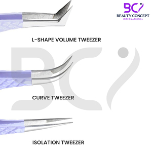 Fiber Tip Lash Tweezers Pack of 3 Pieces Eyelash Extension Grafted Tweezers, With <b>Leather</b> Strong Pouch Beauty <b>Tools</b> - Product Image 3