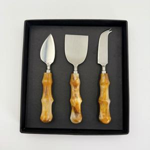 Juego de Queso de Acero Inoxidable de Alta Venta con Mango de Resina, Cuchillo para Queso, Espátula para Mantequilla, Juego para Uso en el Hogar y Hoteles - Product Image 6