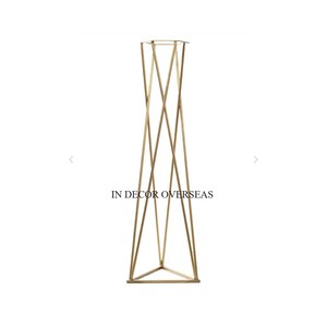 Lot de 2 centres de décoration de mariage en métal de qualité supérieure plaqué or à prix compétitif - Product Image 5