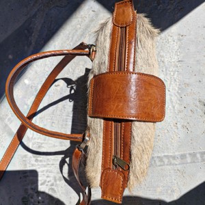 Bolso de Mano de Piel Auténtica para Mujer, Estilo Vintage, con Ribete de Cuero Marrón, Bolso de Hombro Ligero con Cierre de Cremallera, Tipo Bandolera - Product Image 6