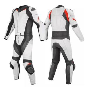 Traje de Carreras de Motocicleta de Cuero Transpirable Personalizado, de Primera Calidad, Resistente al Viento e Impermeable, Ropa de Automovilismo de Talla Grande con Estampado - Product Image 1