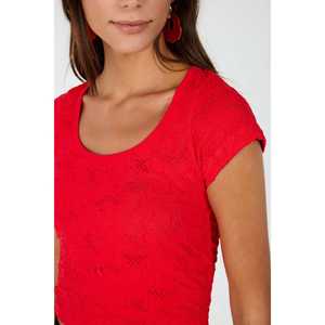 เสื้อครอปแขนสั้นลูกไม้ - Product Image 3