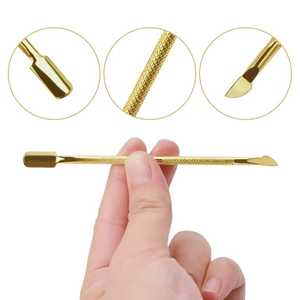 4 pièces Pousse-cuticules double tête en acier inoxydable pour manucure, outil de manucure Sevmek, chirurgical, durable, réutilisable - Product Image 4