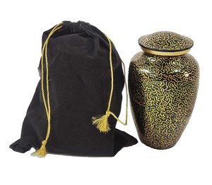 Durable Quality Aluminum Metal Cremation Urn for Adult Human Ashes Eco-Friendly Customizable Designs High <b>Gloss</b> Finish Classic - Product Image 3