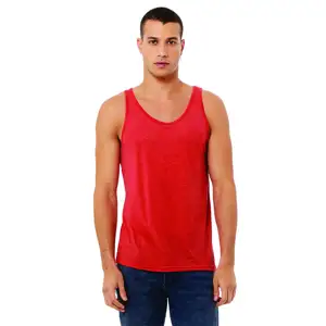 Side Seamed Retail Fit 100% Airlume Combed and Ring Spun Cotton 32 single 4.2 oz Red Unisex Jersey Tank