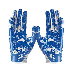Paire de gants de football personnalisés pour jeunes adultes, tailles noires, avec prise en silicone, gants de football américain personnalisés - Product Image 2