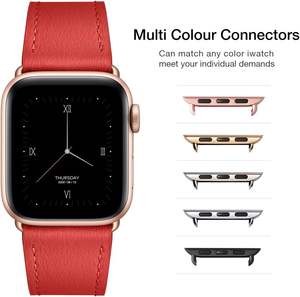 Bracelets en cuir populaires compatibles avec le bracelet <span class=keywords><strong>Apple</strong></span> <span class=keywords><strong>Watch</strong></span> Bracelet en cuir véritable pour femmes hommes IWatch SE Series 10 9 8 <span class=keywords><strong>7</strong></span> 6 5 4 3 2 1 - Product Image 3