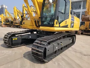 Excavatrice sur chenilles PC375 LC jaune, équipement de construction robuste avec commande PLC, moteur et boîte de vitesses haute puissance - Product Image 2