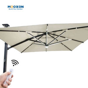 Sombrilla Parasol Solar de 10x10 pies, Tipo Cantilever, con Luces LED, Control Remoto, Impermeable IP54 - Product Image 5