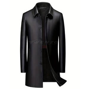 Manteau d'hiver décontracté en cuir véritable pour homme, imperméable, de haute qualité à bas prix - Product Image 1