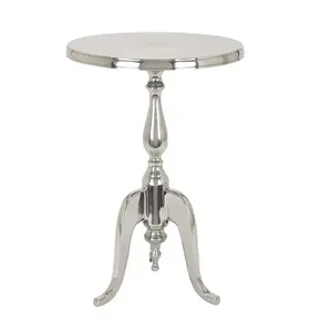 Table d'appoint élégante plaquée argent avec pieds en métal Meubles de salon pour la maison ou l'hôtel pour la décoration et l'utilisation centrale d'angle - Product Image 2