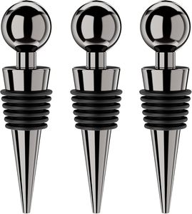 Reversible Vacuum Silicone <b>Wine</b> Stopper Leak-Proof and Fresh-Keeper Reusable <b>Wine</b> Cork for Standard <b>Wine</b> Bottles - Product Image 1