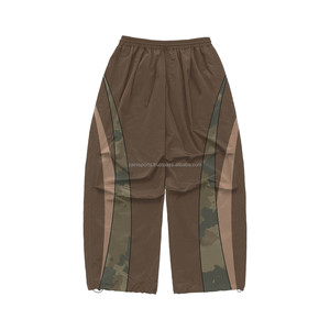 Custom Logo <b>Nylon</b> Windbreaker Joggers Pants Set Fashionable 100% <b>Nylon</b> Windbreaker washed men's pants - Product Image 1