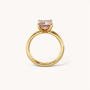 แหวนโรซี่ชุบทอง 14k ประดับเพชรซิร์คอน สำหรับงานแต่งงาน - Product Image 4