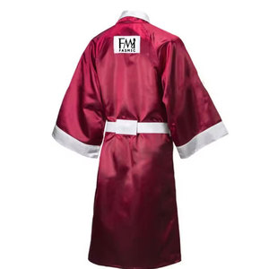 Bata de boxeo de longitud completa capucha transpirable Kick Boxing MMA traje de artes marciales vestido personalizado su propio logotipo de marca - Product Image 2