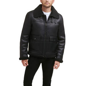 Chaqueta de Cuero para Hombre con Logotipo Personalizado de Alta Calidad a Bajo Precio, Chaqueta de Invierno con Estampado Frontal, Talla Grande, Color Personalizado, Chaqueta de Piel Ecológica - Product Image 1