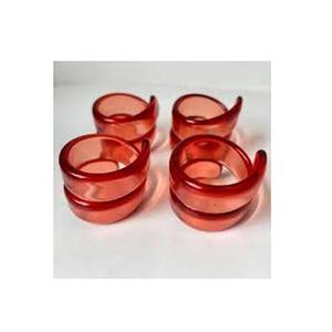 Inexpensive Red <b>Resin</b> Spiral Design napkin <b>ring</b> Wedding Restaurant Design Tableware Napkin <b>Ring</b> - Product Image 1