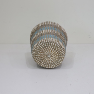 ตะกร้าเก็บของทรงกลมจากหญ้าทะเลสุดหรู - ของตกแต่งบ้านอเนกประสงค์ - Product Image 3