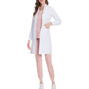 Manches longues femmes blouse de laboratoire haute qualité anti-poussière Anti-rides Fit uniformes hospitaliers gommage infirmière blanc blouse de laboratoire femmes - Product Image 3