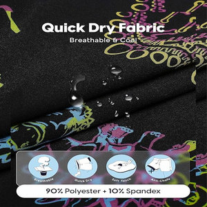 Shorts de bain décontractés pour hommes PERFECT FASHION, 100% coton, séchage rapide, écologiques, respirants, coupe-vent, cordon de serrage, taille mi-haute, personnalisés - Product Image 2