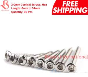 BISONS - Tornillos Corticales Autoperforantes de 2.0 mm para Cirugía Veterinaria, Implantes Ortopédicos Manuales de Acero Inoxidable - Product Image 3