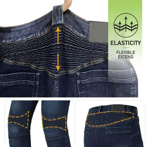 Jeans de moto pour homme à imprimé numérique coupe-vent respirant en denim Pantalons de moto Touring Racing Sportswear - Product Image 3
