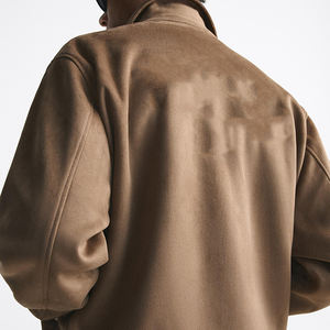 เสื้อแจ็กเก็ตเบสบอลผ้าใบสีฟ้าอ่อนสำหรับผู้ชายสไตล์มหาวิทยาลัยกันน้ำระบายอากาศได้ดีใส่ในฤดูหนาวโลโก้ตามสั่ง2024 - Product Image 4