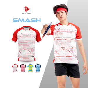 Conjunto de camiseta de bádminton con logotipo personalizado de tela de alta calidad Unisex, camiseta de entrenamiento deportivo, uniforme para hombres y mujeres, ropa de tenis Smash JP - Product Image 2