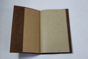 Diario de Cuero Marrón Oscuro con Cubierta Frontal con Árbol de la Vida en Relieve, Panel Cosido en Papel, Diario de Cuero a Juego - Product Image 2