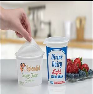 Rollo de sellado de vasos de plástico laminado PE de grado alimenticio de alta demanda, película de superficie brillante, dureza suave para exportación - Product Image 2