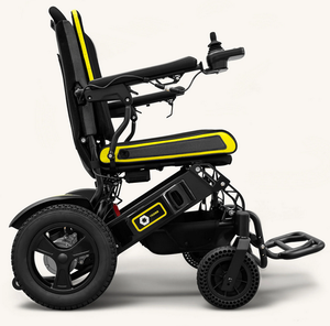 Fauteuil roulant électrique pliable de luxe, haut de gamme, avec fonction d'escalade automatique des escaliers, moteur sans balais, en alliage d'aluminium, pour personnes handicapées - Product Image 1