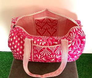 Bolsa de Viaje de Lujo con Estampado Indigo, Bolsa de Lona Hecha a Mano de Algodón, Gran Capacidad, Duradera, para Deportes, Viajes y Gimnasio - Product Image 3