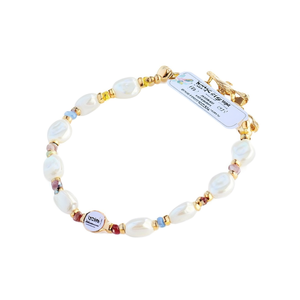 Elegante Brazalete Chapado en Oro con Perlas y Cuentas de Colores, Tendencia de Moda, Atractivo para la Reventa - Product Image 3