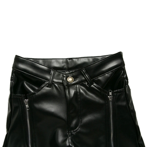 2024 nouveau Design à la mode pantalon en cuir avec poche latérale pour hommes bas prix droit hommes pantalon en cuir OEM entretenu - Product Image 5