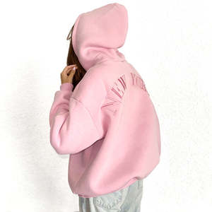 Sudaderas con Capucha Extra Grandes Personalizadas para Mujer, de Algodón Grueso con Forro Polar, Lavado Ácido, Bordado, Estilo Holgado - Product Image 2