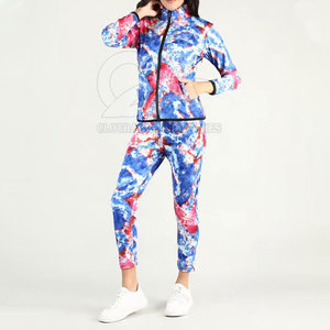 Two Piece <b>Women</b> Printed Tracksuit Slim Fit <b>Women</b> Printed Tracksuit 100%Cotton Made <b>Women</b> Printed Tracksuit - Product Image 3