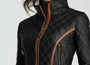 CHAQUETA DE CUERO DE ANTE ESTILOSA PARA MUJER - Product Image 3