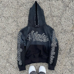 500gsm Finch Garment Acid Wash La mejor fabricación de ropa Bordado Sudadera con capucha 2025 Oversize Trendy Design Vintage Hoodie - Product Image 2