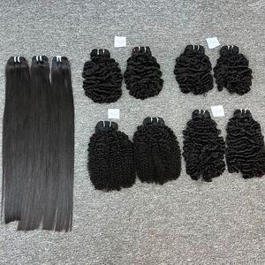 Cabello vietnamita crudo, paquete de cabello liso y rizado, cabello rizado, extensión de cabello humano para mujeres negras - Product Image 1