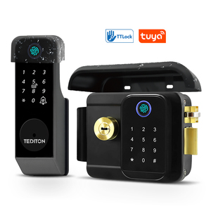 Khóa cửa thông minh Tediton Wifi RimLock điện tử cho cửa gara và cổng, sử dụng ứng dụng, vân tay và mã số, dùng ngoài trời - Product Image 1