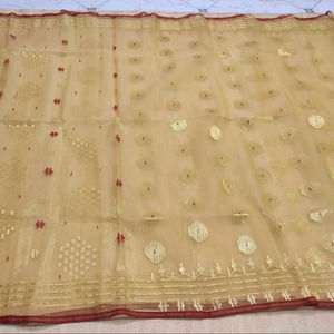 Qualité Export Exclusive Deshi Dhakai Jamdani Sharee pour Femme JAMDANI TISSU Bleu ROUGE VERT Doré Bleu Ciel du Bangladesh - Product Image 1