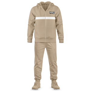 Conjunto Deportivo de Invierno para Hombre, Color Rojo, Estilo Urbano, Chaqueta con Capucha y Cremallera, Pantalones Jogger, Suministro de Fábrica OEM ODM, Tenzo Intl Wholesale - Product Image 1