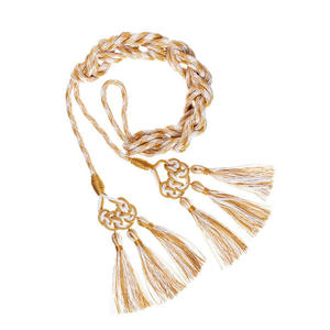 Wholesale Bishop Cross Cord with 3 Loops and <b>Tassels</b> Nylon Liturgical Cord Cincture Pectoral for Shoes and <b>Bags</b> - Product Image 6